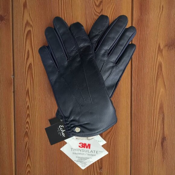 ECHO DESIGN Women's Navy Blue Gloves Size Large NEW NWT - Picture 1 of 5